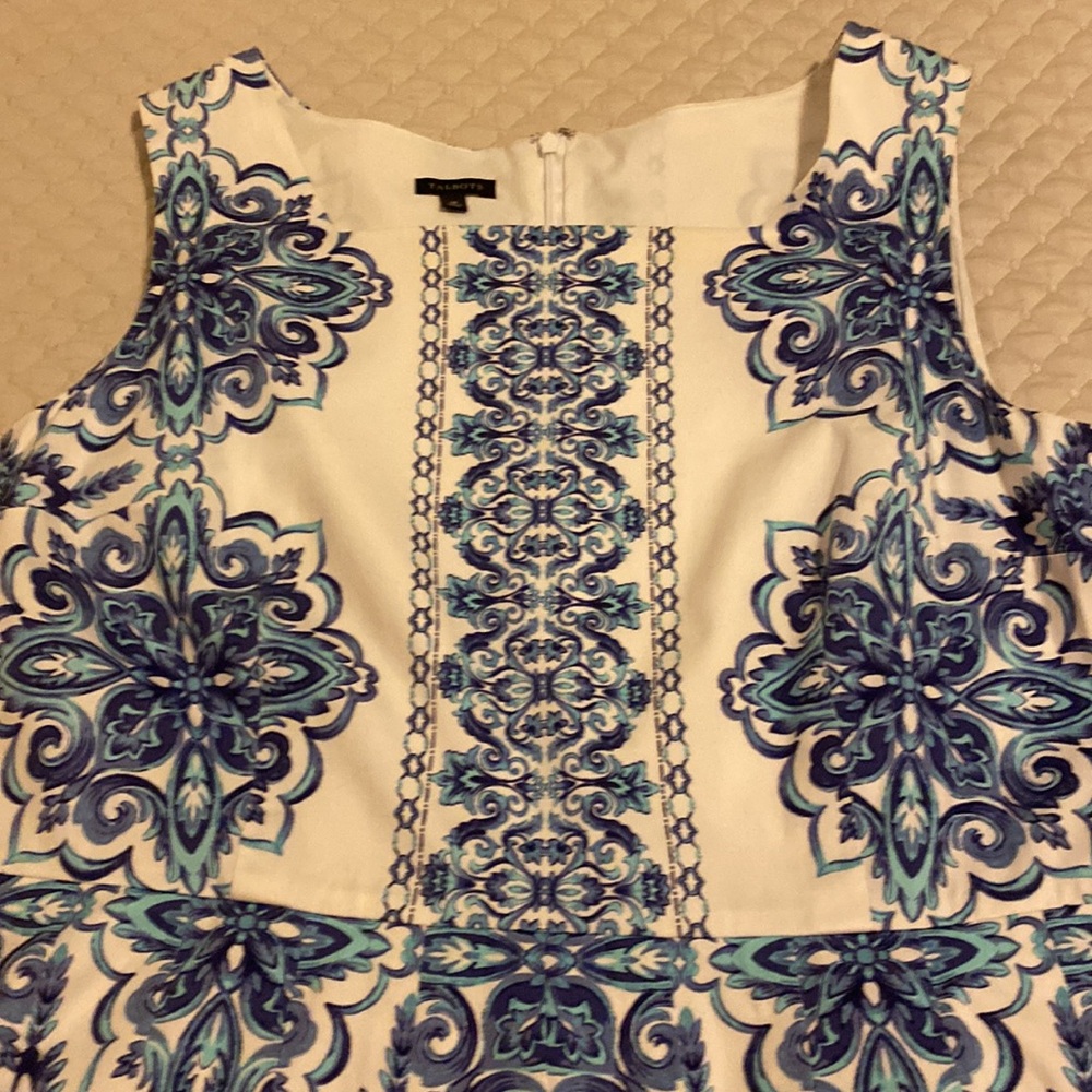 Blue and White Talbots sundress - Picture 2 of 10